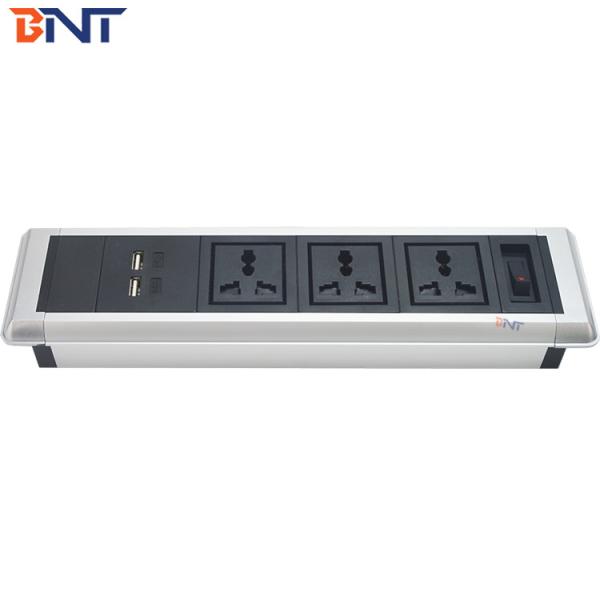 Quality double usb charger interface desktop mount socket with hidden screw design TMS103 for sale
