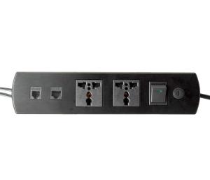 China Aluminum Alloy  Universal Standard Power Data rj45 Multimedia Wall Socket Network / Desk mounted power socket on sale
