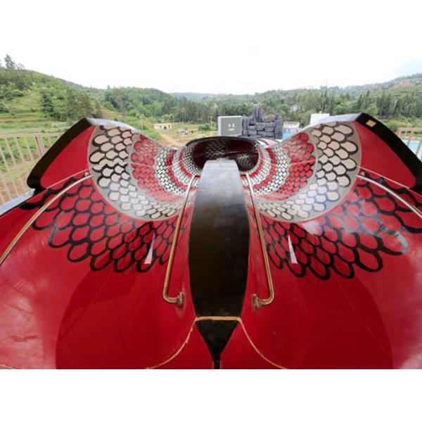 Fiberglass Water Park Slide Commercial 15m Dual Flume Cobra Water Slide