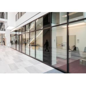 Aluminum Acoustic Office Partitions Framed Glass Partition Wall Customized