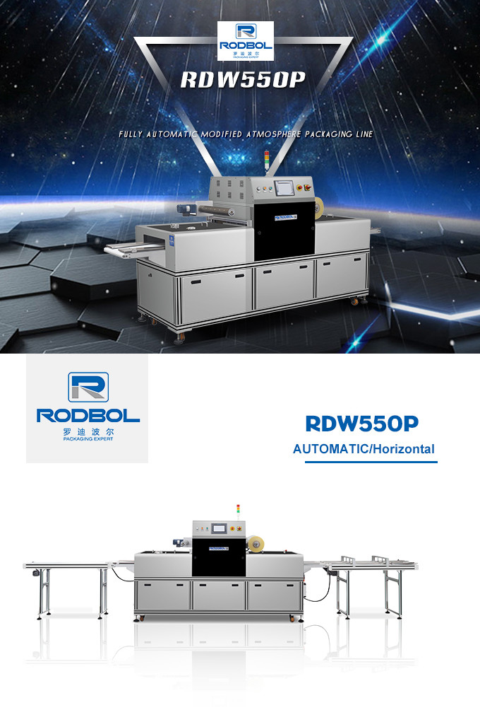 Automatic Horizontal Sealing Machine Meat Fish Vacuum Map 600kg Weight