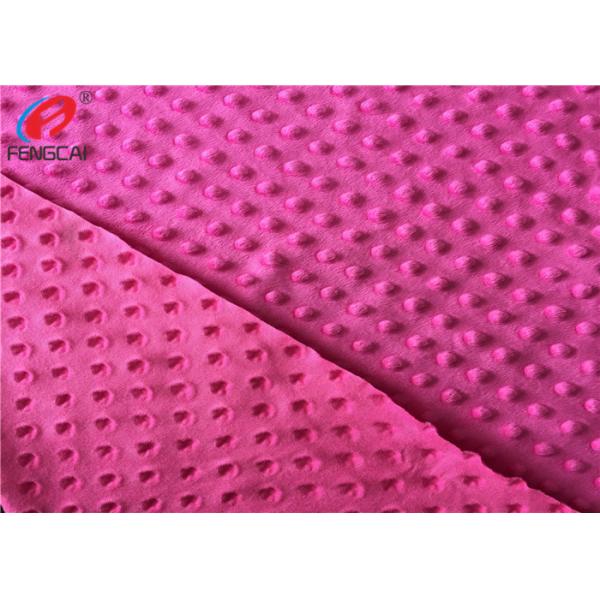 Embossed 100% Polyester Soft Velboa / Minky Dot Minky Plush Fabric