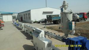 Water Plastic Pipe Extrusion Line , Pe Ppr Pp Plastic Pipe Extruder Making Machine