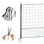 50 M Chicken Net Fence Kit With Gate Double Pointed Posts in Green with