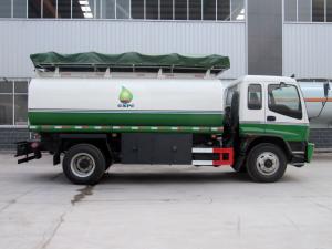 Wholesale Q235 Carbon Steel Petrol Tanker Truck , Diesel Delivery Truck For ISUZU Oil Refiller Tank from china suppliers