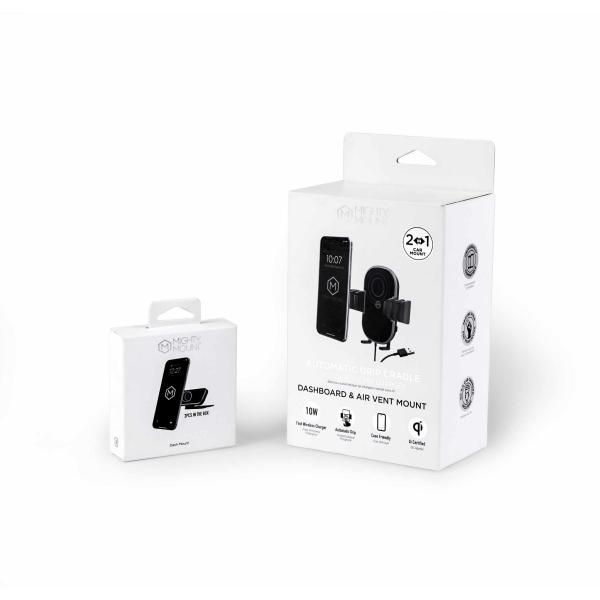 Silver Foiled Wireless Charger Tempered Glass Packaging Box With Hanging CMYK Printing