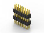 Universal 1.27 Pitch Pin Header , Square 40 Pin Header Connector 500 V Withstand