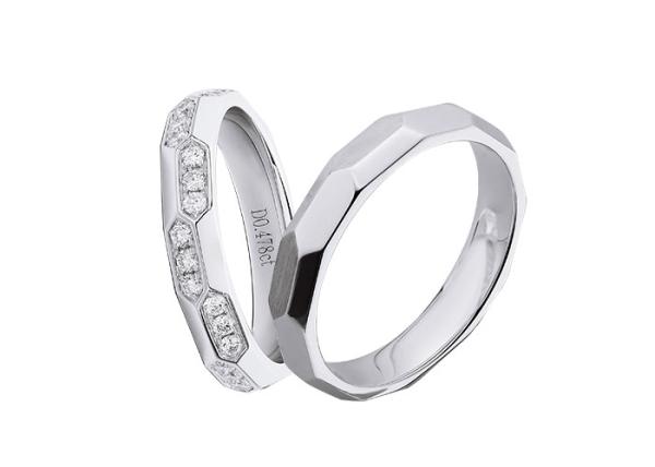 Quality Geometric Pattern Design Manual Inlay 9.8g Couple Pair Rings for sale