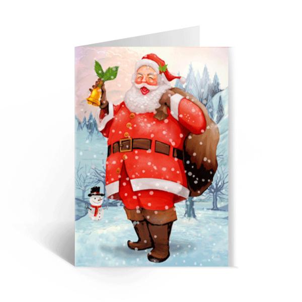 Eco - Friendly Lenticular Printing Services Holiday 3D Lenticular Greeting Card Cartoon