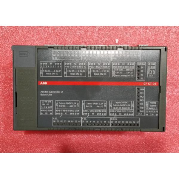 ABB 07KT94 BASIC UNIT BASIC UNIT MAX. 240 KB USER PROGRAM + 120 KB USER DATA CS31 SYSTEM BUS