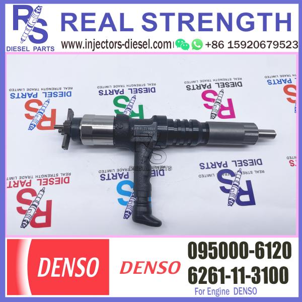 Common Rail DENSO Diesel Injector 095000-6120 6261-11-3100 For Komatsu PC600