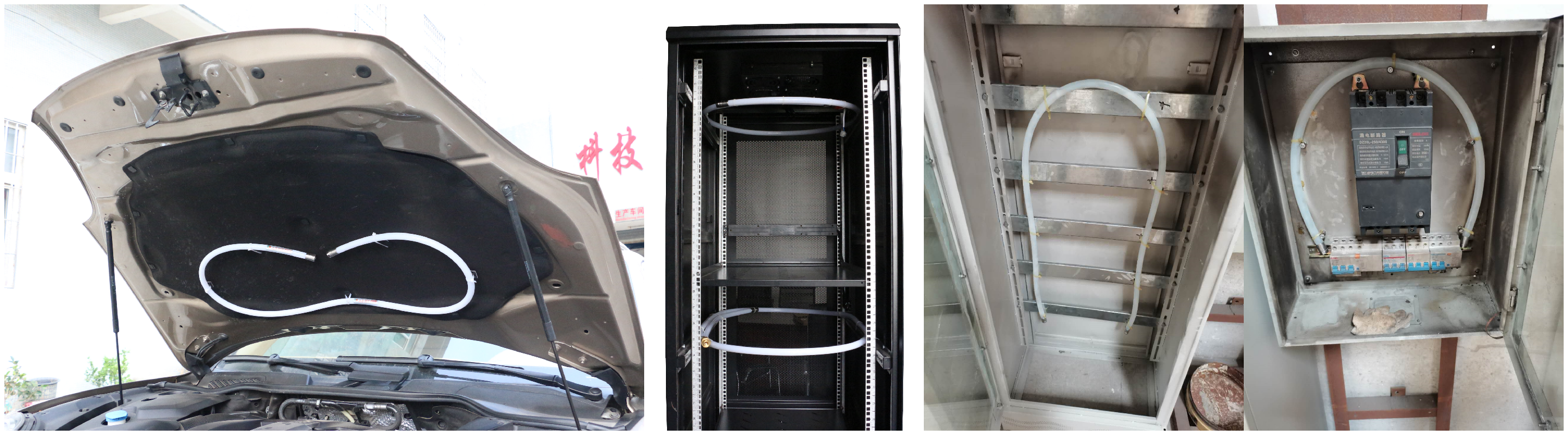 Automatic fire suppression system tube - mechanical activation for battery storage rooms