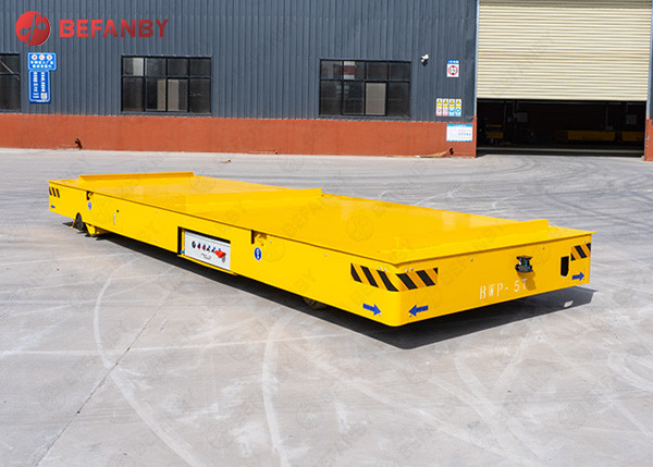 Steerable Transfer Cart without rails, Remote Control Powered Material Handling Equipment