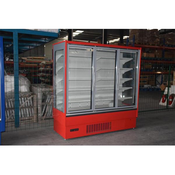 Vertical LED Lighting Multideck Display Fridge R290 Refrigerant For Drinks And Beverages