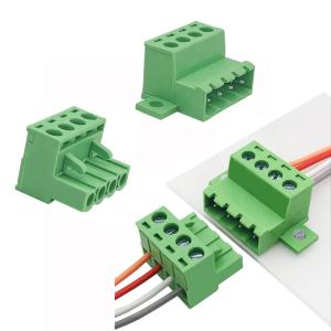 China 5.08 mm pitch Fixed Flange Screw Terminal Blocks Panel Mounting on sale