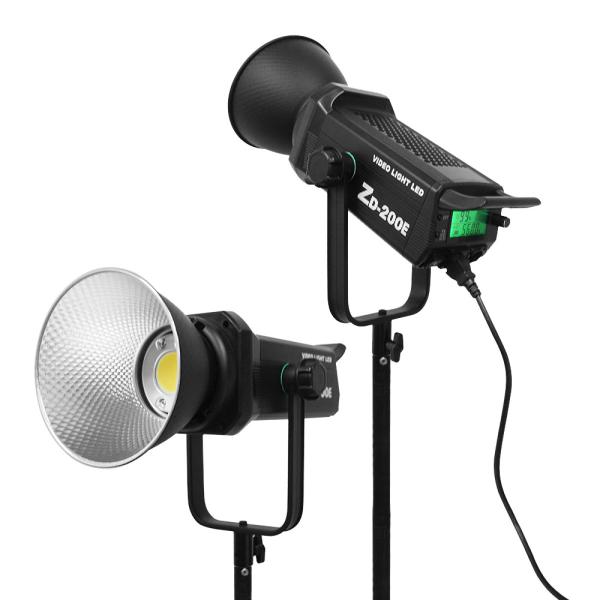 Quality 200w Dimmable Bi Color Led Spot Cob Video Light 2700k 7500k Studio Flashing Lights With Softbox for sale
