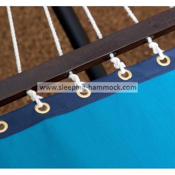 Woven Stand Alone Poolside Hammocks , Outdoor Double Wide Swimming Pool Hammock Blue Anti UV