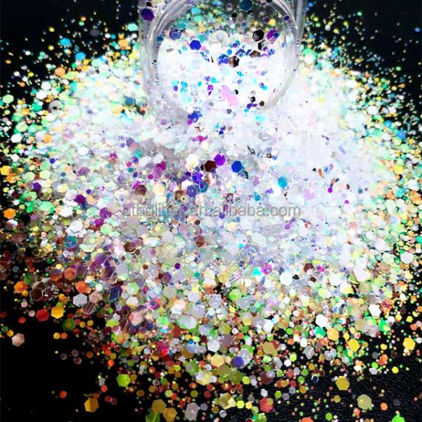 Polyester Christmas Decoration Supplies Free Samples FC FCC F NIB Glitter Mixes Shape and Benefit