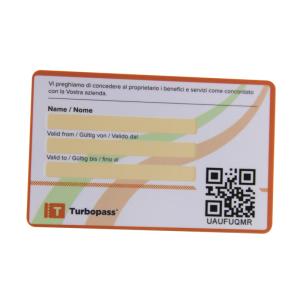 China Full Color Plastic flat Barcode & QR code gift Card for promotion on sale