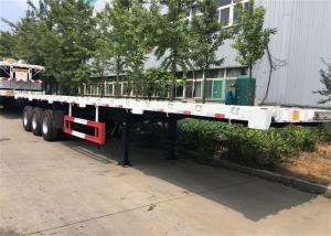 China 50Tons 20ft 40ft Gooseneck Container Flatbed Semi Trailers on sale