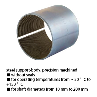 Stainless Steel Bushing, Fabric Sliding Layer