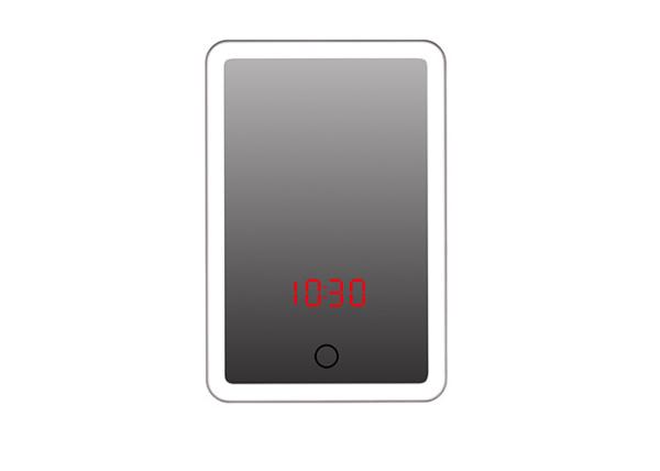 Quality Lighted Make Up LED Cosmetic Mirror 5500-6500K With Time / Temperature Display for sale