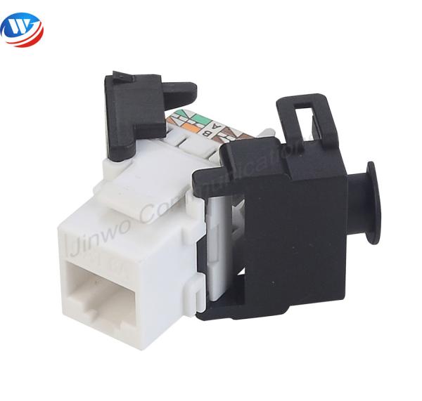 Quality PC Material Tool Free Keystone Jack 180 Degree Cat6a RJ45 Module for sale