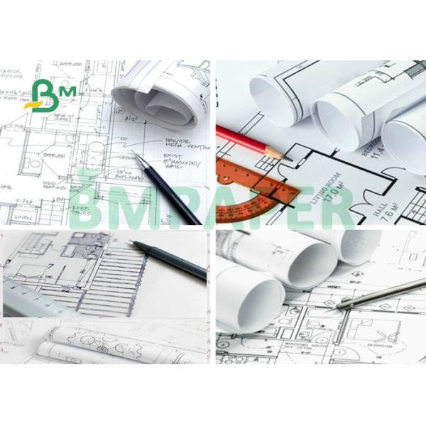 Wide Format 24'' x 150ft 20# Plotter Paper Roll For CAD Engineering Drawing Wide Format 24'' x 150ft 20# Plotter Paper Roll For CAD Engineering Drawing