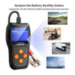 Portable KW600 12V CCA battery analyzer display battery status Multi language