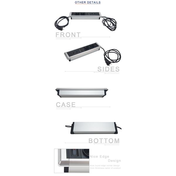 aluminum alloy material tabletop mount socket nice round edge corner design TMS102