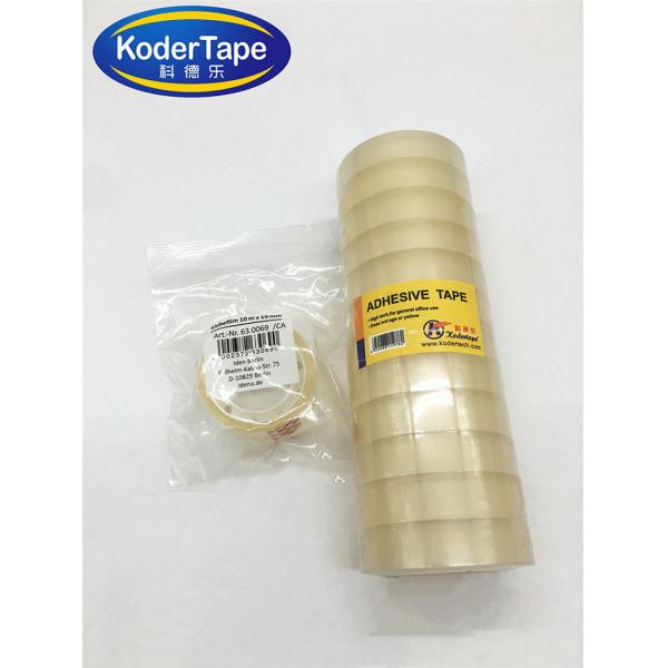 20mic Logo Printed Waterbase Acrylic Glue Super Crystal Bopp Film Stationery Tape