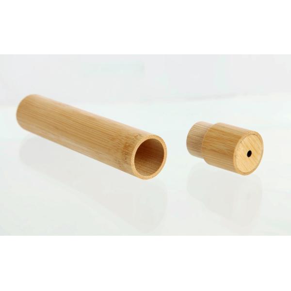 Length 210mm Bamboo Toothbrush Holder Case Biodegradable Travel Use