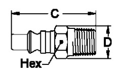 1/4'' Brass quick release air couplings Pneumatic Quick Coupling