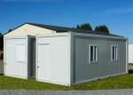 Gable - Roof Modular Container House , Steel Door Fireproof White Container