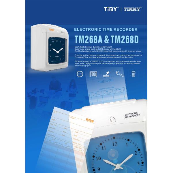 LCD Display Digital Time Recorder Office Time Recorder Punch Card Machine