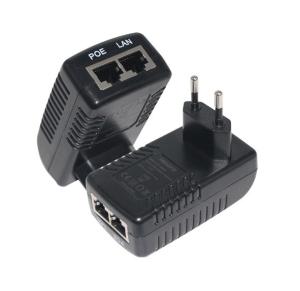 China 0.4A 1000mbps 24v 48v 1a RJ45 POE Injector Splitter Power Over Ethernet Adapter on sale