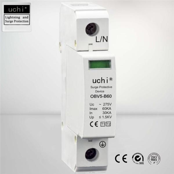 Quality Uc 275V Type 1+2 Surge Protector , Lightning Component Controller 1P Poles for sale