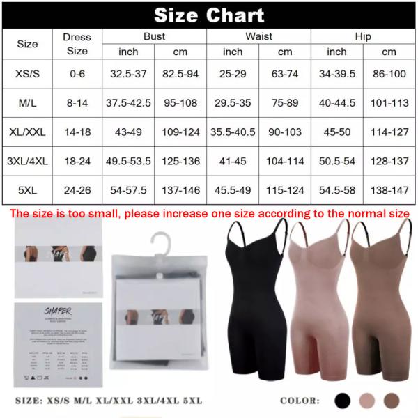 Medium Control Level Full Body Shaper for Women HEXIN High Waist Seamless Body Suit