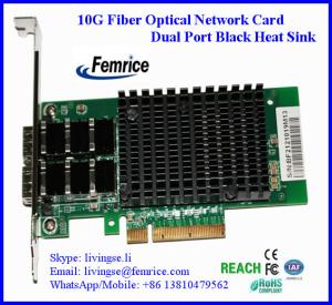 China Femrice 10G Dual Port SFP+ Slot PCI Express x8 Server Network Adapter, Intel 82599 Chipset on sale