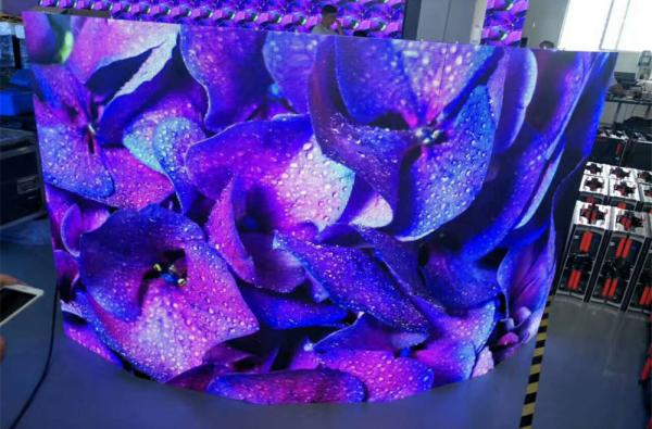 Quality HD Full Color P4.81 Curved LED Video Wall , Flexible LED Display Screen for sale