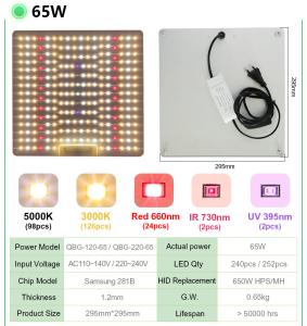 China AC 220V Horticulture SMD Chip Full Spectrum Grow Lamp For Indoor Plant on sale