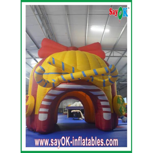 Large Outdoor Orange Inflatable Tunnel Tent Customed Red Inflaltable Candy House , Oxford Cloth Water-Proof Tent