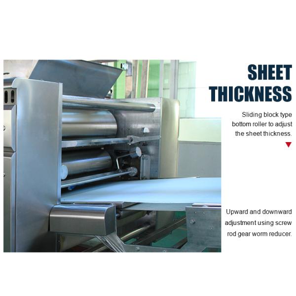 Commercial Rolling Pizza / Biscuit Making Machine Automatic Electric Dough Roller Sheeter