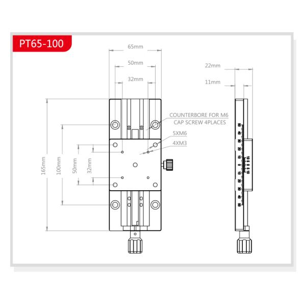 Dovetail Groove Direct Drive Manual Linear Stage Fine Adjustment Sliding Table
