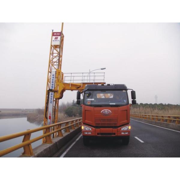 Truss Bridge Inspection Equipment FAW chassis 8x4 206KW 280HP , max span width 4m