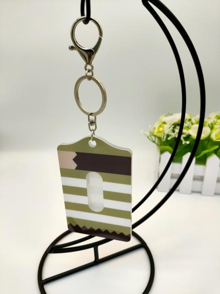 Quality ODM Acrylic Sheet Keychain , Offsetprinted Key Card Holder Keychain for sale