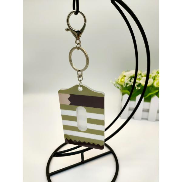 Card Holder Custom Shape Acrylic Keychains Letters Printed OPP Bag Packed