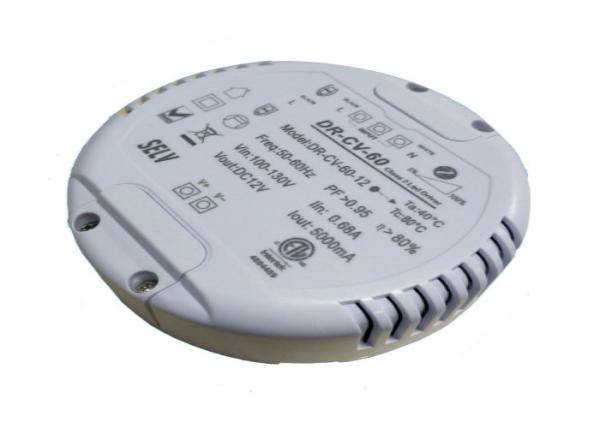 60W Dimmable Driver For Led , Intelligent Building System Constant Voltage