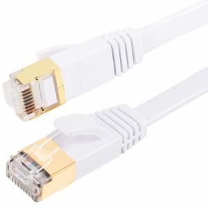 Wholesale Flat Ethernet Cat7 Patch Cord SFTP Shielded Multipurpose White Color from china suppliers