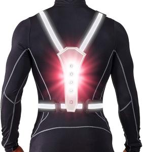 China USB 3 Light LED Reflective Night Running Vest 40cm Adjustable on sale
